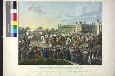 Der majestätische Einzug von Kaiser Franz I. in Paris am 15. April 1814
