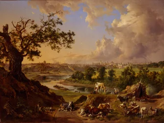 Blick auf Moskau von den Sperlingsbergen, 1837