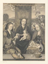 Maria mit Kind und zwei weiblichen Heiligen