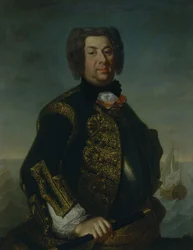 Porträt von Konteradmiral Vasily Afanasievich Dmitriev-Mamonov, 1735