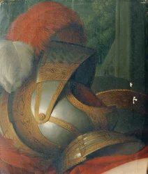 Helm und Rundschild