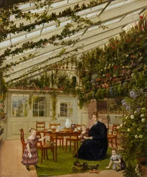 Die Familie von Herrn Westfal im Wintergarten, 1836