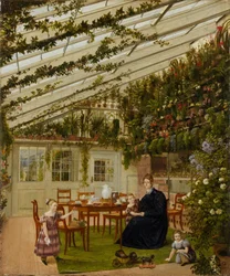 Die Familie von Mr. Westfal im Wintergarten, 1836