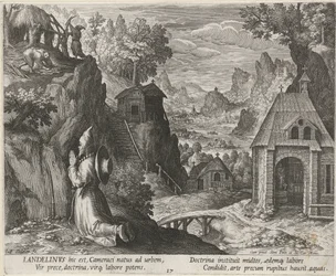 Heiliger Landelinus als Einsiedler