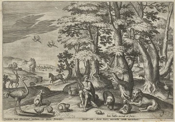 Orpheus, musizierend für die Tiere