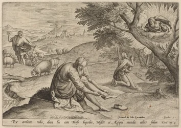 Gott erscheint Moses, 1585