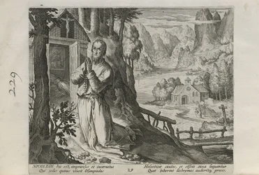 Nicoleos, Tafel 29 von 30 aus der Serie Sylvae Sacrae (Eremiten in Landschaften)