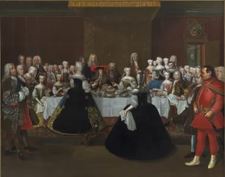Ein Bankett am Hof des deutschen Kaisers Karl VI.