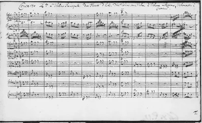 Partitur der Brandenburgischen Konzerte (BWV 1046-1081) von Johann Sebastian Bach (1685-1750)