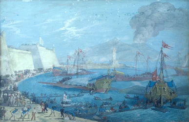 Ansicht des Hafens von Neapel
