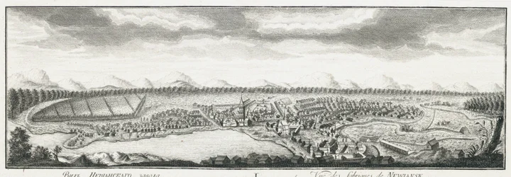Ansicht der Nevyansk-Fabriken, ca. 1735