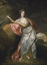 Ann Cargill geb. Brown als Miranda in Der Sturm von Shakespeare. London, Covent Garden Theatre