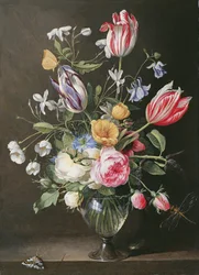 Blumen in einer Glasvase