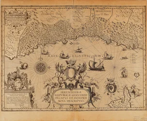 Die Republik Genua, Karte von Jan Baptist Vrients aus Theatrum Orbis Terrarum von Abraham Ortelius