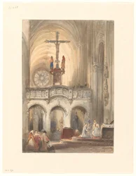 Kircheninterieur mit Messe