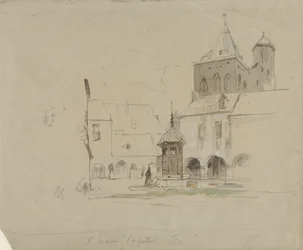 Studie des Platzes bei der S. Maria im Kapitol in Köln