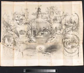 Karikatur im Leidener Studentenalmanach, 1854