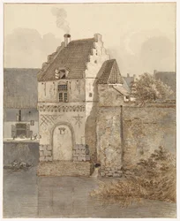 Ansicht des Bottelpoort am Alten Hafen in Nijmegen