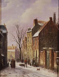 Winterstraßenszene