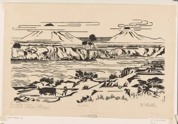 Landschaft, Mittel-Java: Merbaboe, Merapi, Ello Fluss