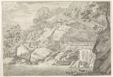 Ansicht des großen Wasserfalls von Chartreuse