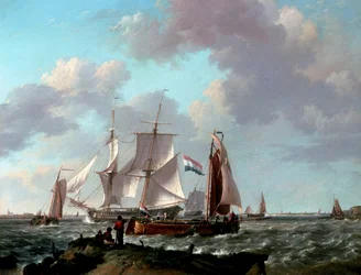 Schiffe in Küstennähe, 1831