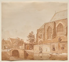 Ein Blick auf die Nieuwe Kerk, Delft