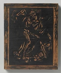 Tragende Männerfigur
