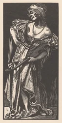 Frau mit Laute