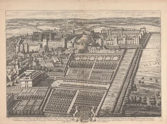 Ein Ausblick auf das Haus in Windsor, das seiner Gnaden Charles Beauclerck gehört