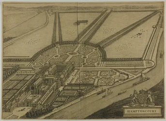 Hampton Court, Tafel sechs aus Britannia Illustrata