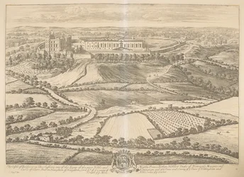 Das Schloss von Bolsover in Derbyshire: einer der Sitze des edelsten und mächtigsten Prinzen John Holles, Herzog von Newcastle, Marquis und Graf von Clare, Baron Haughton, Lord Lt. des Countys Nottingham und der Stadt und des Countys der Stadt Nottingham