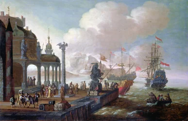 Mittelmeer-Hafenszene