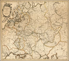 Karte von Russland von 1760 von Johannes Treskot