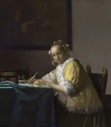 Eine Dame schreibt