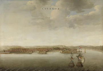 Ansicht von Cannanore an der Malabarküste in Indien, ca. 1662-3
