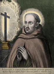 Heiliger Johannes vom Kreuz (Juan de Yepes Alvarez, Juan de la Cruz) (1542-1591) - Gravur von Vorstermann
