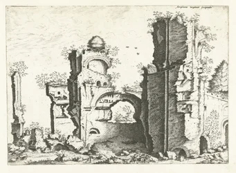 Ansicht von Ruinen, möglicherweise die Thermen von Caracalla