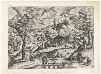 Landschaft mit Taufe Christi