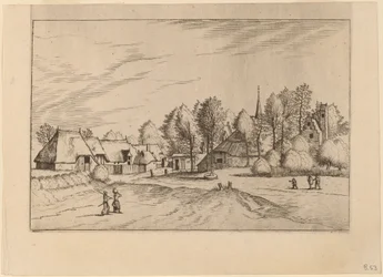 Dorf mit Kirchturm