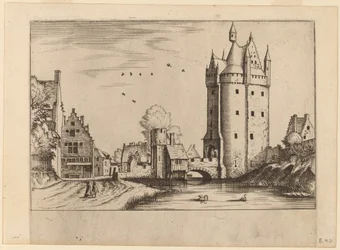 Stadttor mit Landhäusern