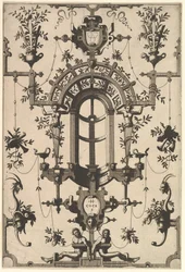Moderne Groteske mit Bandelwerk, 1554
