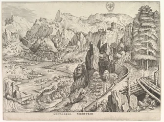 Die reuige Magdalena Magdalena Poenitens aus Die großen Landschaften, ca. 1555-56