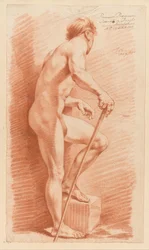 Stehender männlicher Akt, von der Seite gesehen (1. Preis 1773)