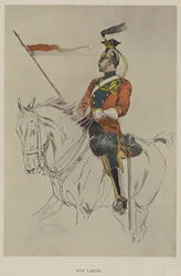 16. Lanzenreiter (Farblithografie)