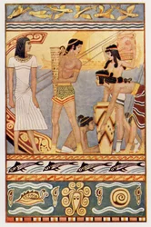 Seehändler aus Kreta (Farblithografie)