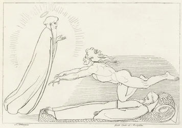 Der Streit um Guido De Montefeltro, Inferno, Gesang 27 (Gravur)