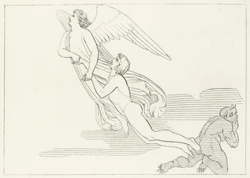 Die Befreiung von Buonaconte, Fegefeuer, Gesang 5 (Gravur)