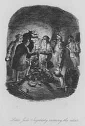 Kleiner Jack Ingoldsby betritt den Keller (Gravur)