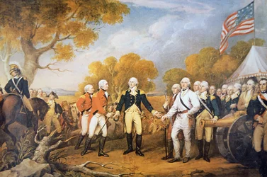 Kapitulation von General Burgoyne in Saratoga, New York